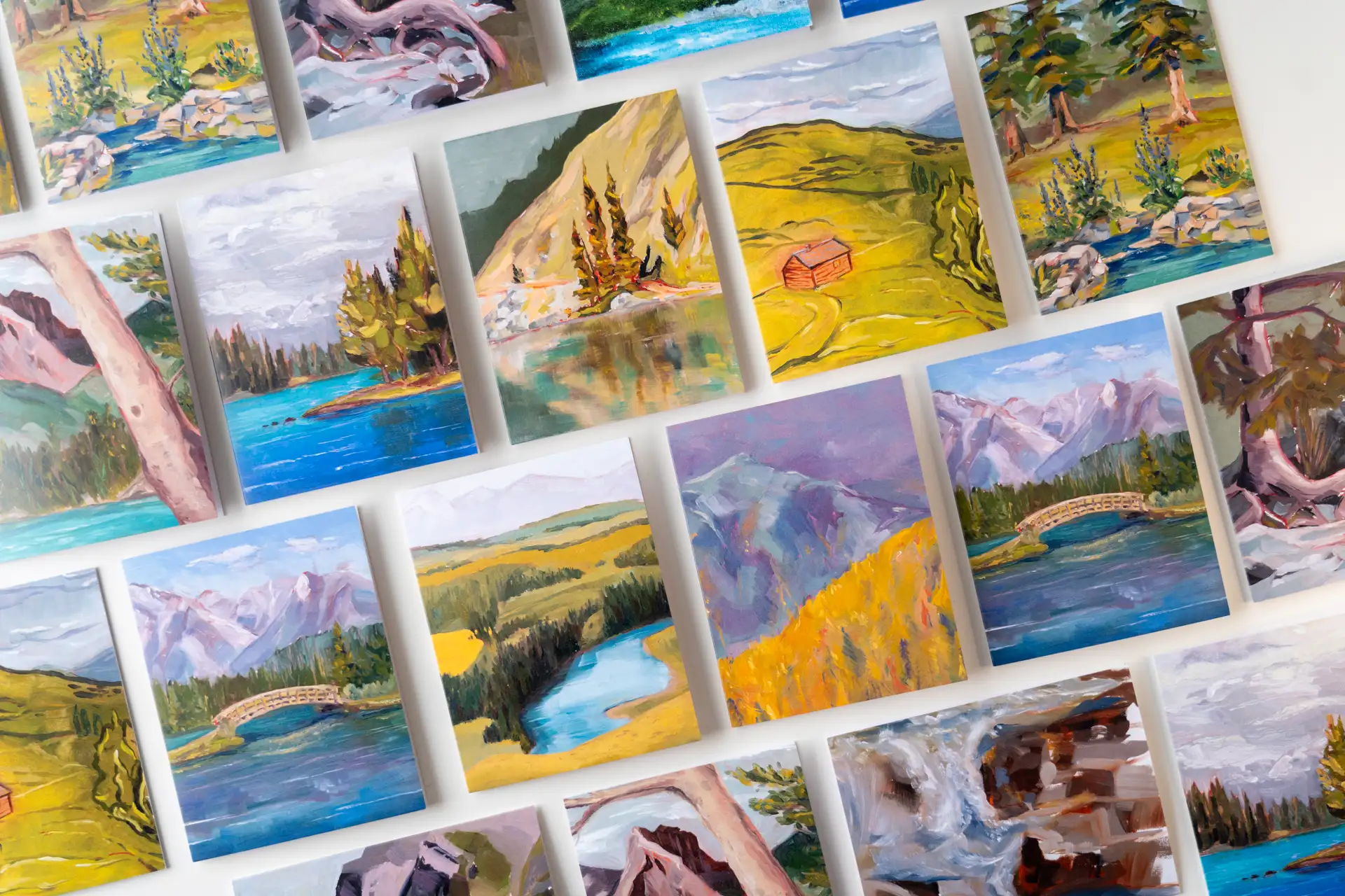 Kimberillo art products including greeting cards